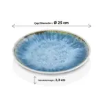 Blue Iris 3'lü Yuvarlak Tabak Seti, Ø 25 cm - h.2,3 cm , Thermoset Melamin - Görsel 2
