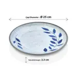 Selva Blu 3'lü Yuvarlak Tabak Seti, Ø 25 cm - h.2,3 cm , Thermoset Melamin - Görsel 2