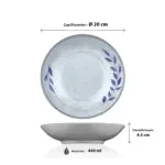Selva Blu 6'lı Çukur Tabak Seti, Ø 20 cm - h.4,5 cm 440 ml. , Thermoset Melamin - Görsel 2