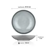 Grey Quartz 3'lü Çukur Tabak Seti, Ø 23 cm - h.5 cm 540 ml. , Thermoset Melamin - Görsel 2