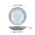Selva Blu 3'lü Çukur Tabak Seti, Ø 23 cm - h.5 cm 540 ml. , Thermoset Melamin - Görsel 2