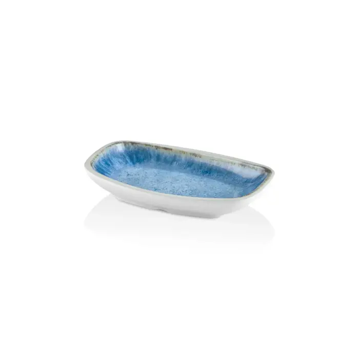 Blue Iris 6'lı Kare Kayık Tabak Seti, 14x8,5 cm - h.2,3 cm , Thermoset Melamin - Görsel 4