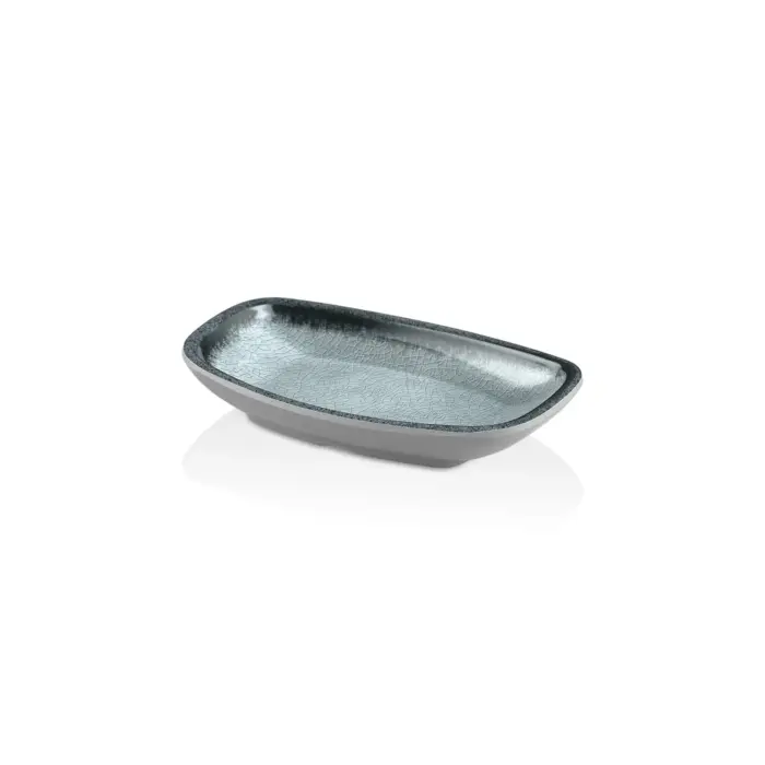 Grey Quartz 6'lı Kare Kayık Tabak Seti, 14x8,5 cm - h.2,3 cm , Thermoset Melamin - Görsel 4