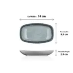Grey Quartz 6'lı Kare Kayık Tabak Seti, 14x8,5 cm - h.2,3 cm , Thermoset Melamin - Görsel 2
