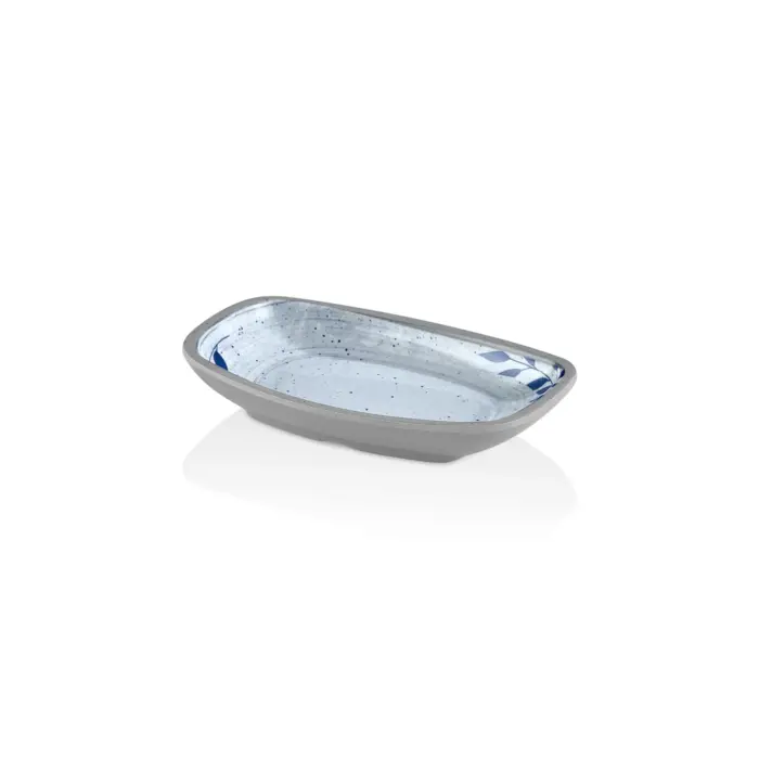 Selva Blu 6'lı Kare Kayık Tabak Seti, 14x8,5 cm - h.2,3 cm , Thermoset Melamin - Görsel 4