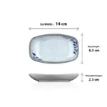 Selva Blu 6'lı Kare Kayık Tabak Seti, 14x8,5 cm - h.2,3 cm , Thermoset Melamin - Görsel 2