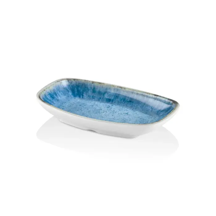 Blue Iris 6'lı Kare Kayık Tabak Seti, 17,8x10,8 cm - h.2,9 cm , Thermoset Melamin - Görsel 4