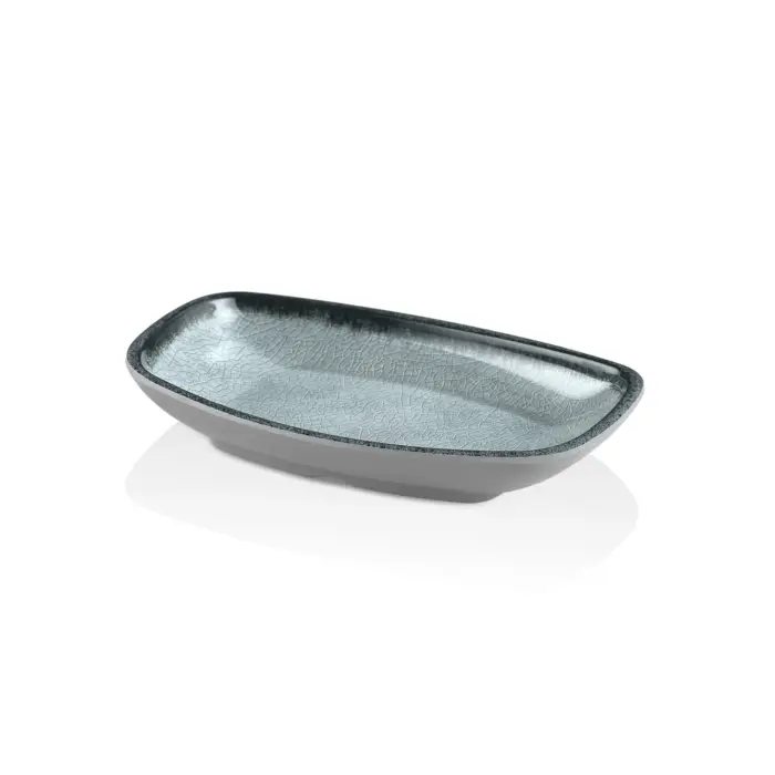 Grey Quartz 6'lı Kare Kayık Tabak Seti, 17,8x10,8 cm - h.2,9 cm , Thermoset Melamin - Görsel 4