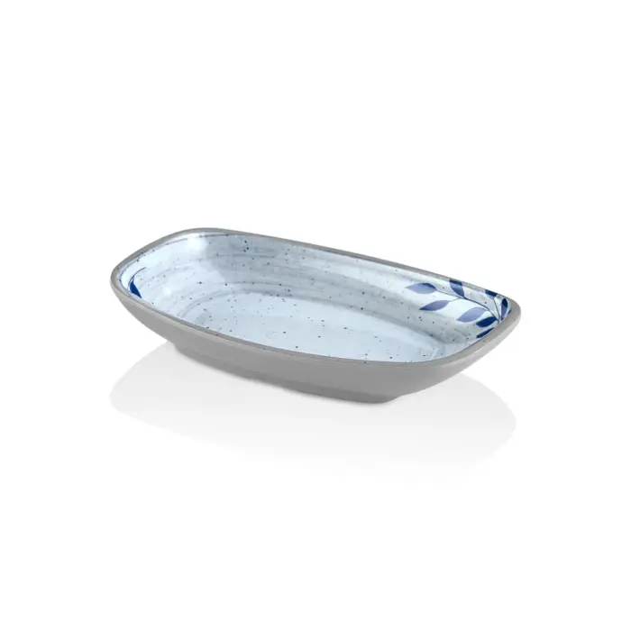 Selva Blu 6'lı Kare Kayık Tabak Seti, 17,8x10,8 cm - h.2,9 cm , Thermoset Melamin - Görsel 4