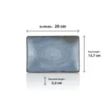 Blue Nebula 6'lı Dikdörtgen Tabak Seti, 20x13,7 cm - h.2,2 cm , Thermoset Melamin - Görsel 2