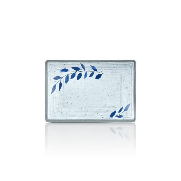 Selva Blu 6'lı Dikdörtgen Tabak Seti, 20x13,7 cm - h.2,2 cm , Thermoset Melamin - Görsel 3