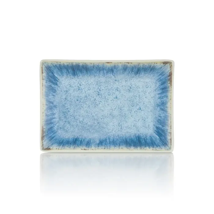 Blue Iris 3'lü Dikdörtgen Tabak Seti, 24,9x17,2 cm - h.2,3 cm , Thermoset Melamin - Görsel 3