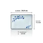 Selva Blu 3'lü Dikdörtgen Tabak Seti, 24,9x17,2 cm - h.2,3 cm , Thermoset Melamin - Görsel 2