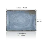 Blue Nebula 3'lü Dikdörtgen Tabak Seti, 30x20,7 cm - h.2,5 cm , Thermoset Melamin - Görsel 2