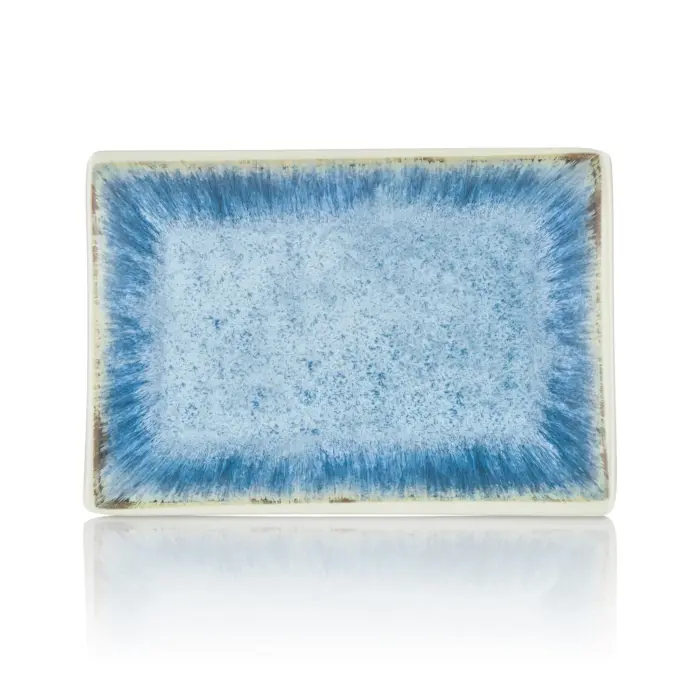 Blue Iris 3'lü Dikdörtgen Tabak Seti, 30x20,7 cm - h.2,5 cm , Thermoset Melamin - Görsel 3