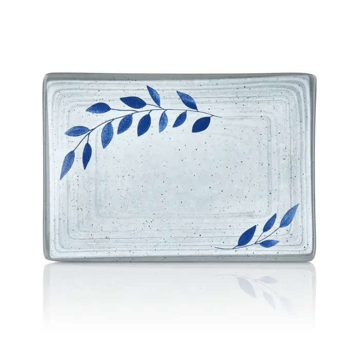 Selva Blu 3'lü Dikdörtgen Tabak Seti, 30x20,7 cm - h.2,5 cm , Thermoset Melamin - Görsel 3