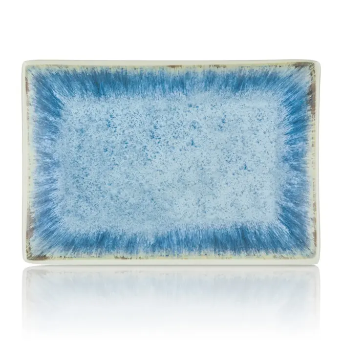 Blue Iris 2'li Dikdörtgen Tabak Seti, 34,6x23,7 cm - h.3,1 cm , Thermoset Melamin - Görsel 3