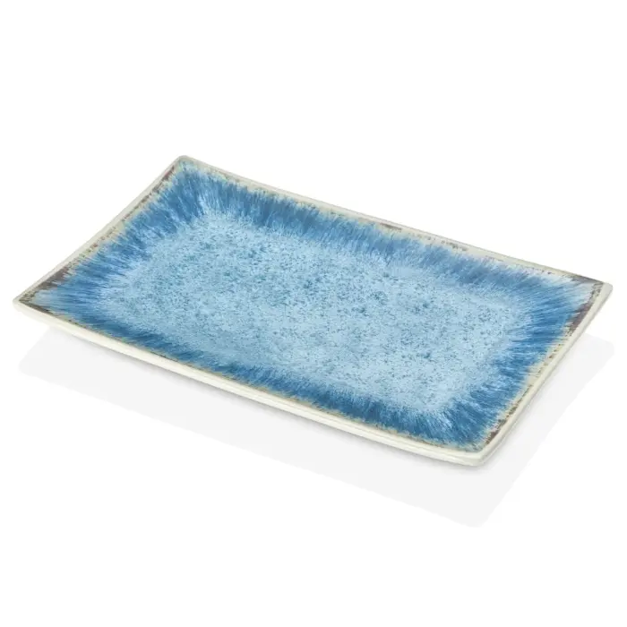 Blue Iris 2'li Dikdörtgen Tabak Seti, 34,6x23,7 cm - h.3,1 cm , Thermoset Melamin - Görsel 4