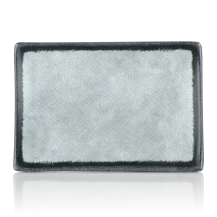 Grey Quartz 2'li Dikdörtgen Tabak Seti, 34,6x23,7 cm - h.3,1 cm , Thermoset Melamin - Görsel 3
