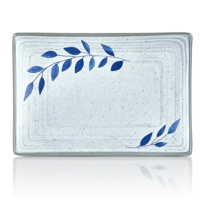 Selva Blu 2'li Dikdörtgen Tabak Seti, 34,6x23,7 cm - h.3,1 cm , Thermoset Melamin - Görsel 3