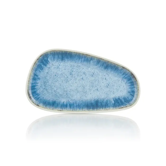Blue Iris 3'lü Trapezoid Tabak Seti, 27x15 cm - h.2 cm , Thermoset Melamin - Görsel 3