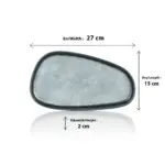 Grey Quartz 3'lü Trapezoid Tabak Seti, 27x15 cm - h.2 cm , Thermoset Melamin - Görsel 2
