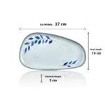 Selva Blu 3'lü Trapezoid Tabak Seti, 27x15 cm - h.2 cm , Thermoset Melamin - Görsel 2