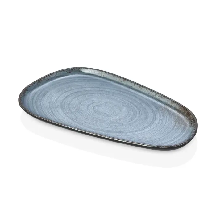Blue Nebula 3'lü Trapezoid Tabak Seti, 33x18 cm - h.2,1 cm , Thermoset Melamin - Görsel 4