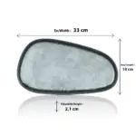 Grey Quartz 3'lü Trapezoid Tabak Seti, 33x18 cm - h.2,1 cm , Thermoset Melamin - Görsel 2