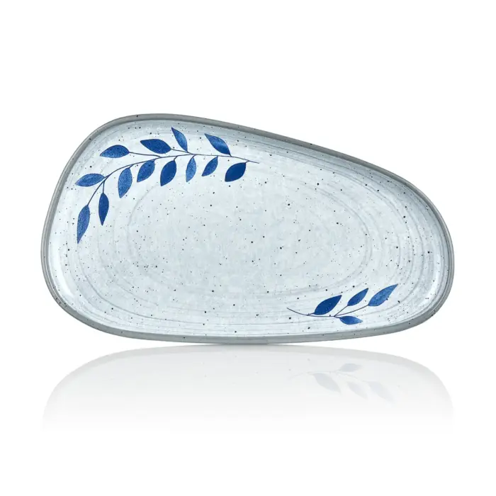 Selva Blu 3'lü Trapezoid Tabak Seti, 33x18 cm - h.2,1 cm , Thermoset Melamin - Görsel 2