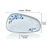 Selva Blu 3'lü Trapezoid Tabak Seti, 33x18 cm - h.2,1 cm , Thermoset Melamin - Görsel 3