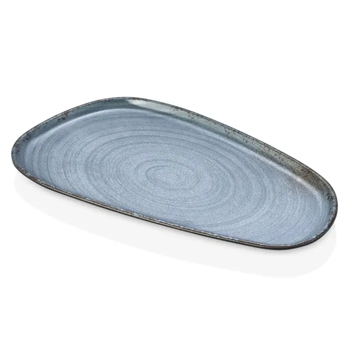 Blue Nebula 2'li Trapezoid Tabak Seti, 37,5x20 cm - h.2,2 cm , Thermoset Melamin - Görsel 4