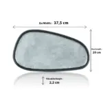 Grey Quartz 2'li Trapezoid Tabak Seti, 37,5x20 cm - h.2,2 cm , Thermoset Melamin - Görsel 2