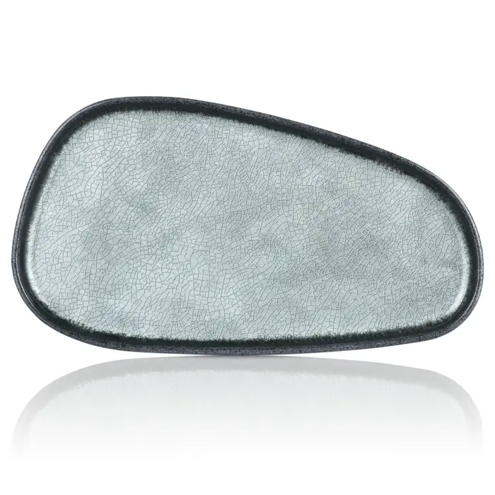 Grey Quartz 2'li Trapezoid Tabak Seti, 37,5x20 cm - h.2,2 cm , Thermoset Melamin - Görsel 3