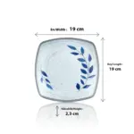 Selva Blu 6'lı Kare Tabak Seti, 19x19 cm - h.2,3 cm , Thermoset Melamin - Görsel 2