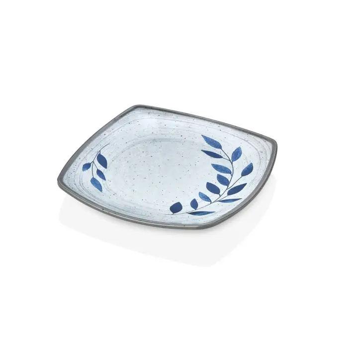 Selva Blu 6'lı Kare Tabak Seti, 19x19 cm - h.2,3 cm , Thermoset Melamin - Görsel 4