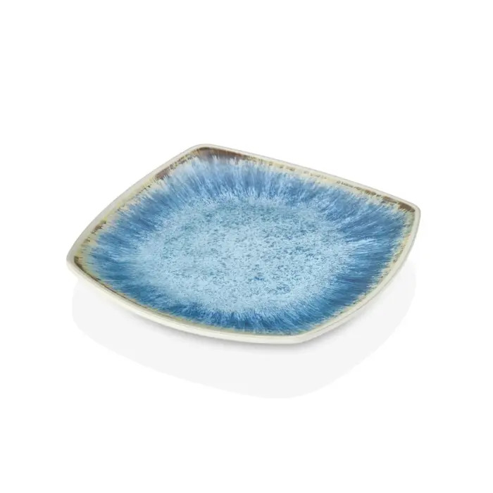 Blue Iris 6'lı Kare Tabak Seti, 21,5x21,5 cm - h.2,5 cm , Thermoset Melamin - Görsel 4