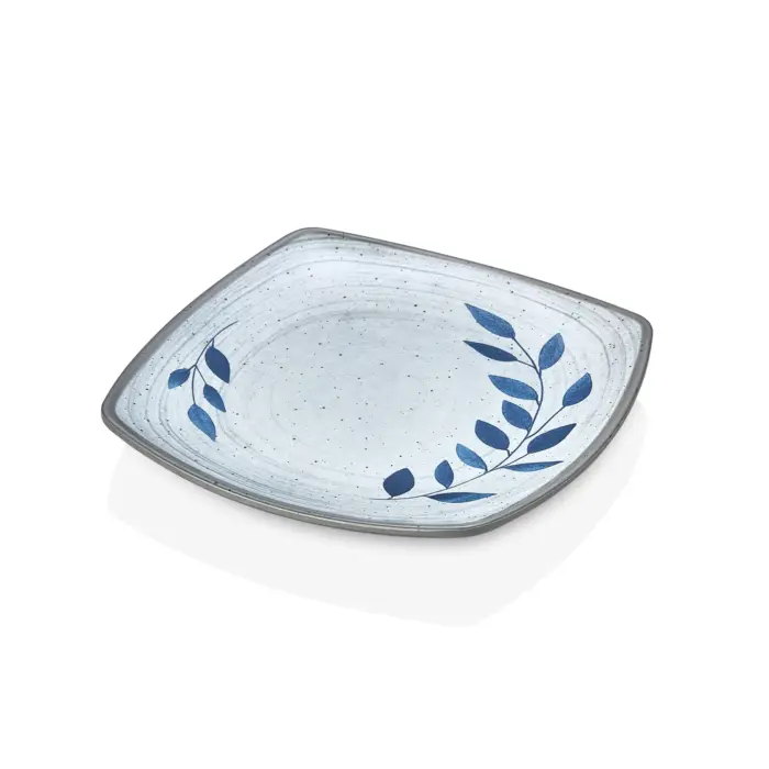 Selva Blu 6'lı Kare Tabak Seti, 21,5x21,5 cm - h.2,5 cm , Thermoset Melamin - Görsel 4