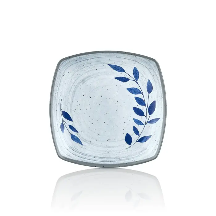 Selva Blu 6'lı Kare Tabak Seti, 21,5x21,5 cm - h.2,5 cm , Thermoset Melamin - Görsel 3
