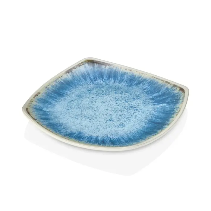 Blue Iris 3'lü Kare Tabak Seti, 24,1x24,1 cm - h.2,7 cm , Thermoset Melamin - Görsel 4