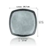 Grey Quartz 3'lü Kare Tabak Seti, 24,1x24,1 cm - h.2,7 cm , Thermoset Melamin - Görsel 2