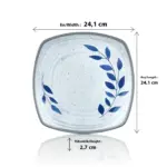 Selva Blu 3'lü Kare Tabak Seti, 24,1x24,1 cm - h.2,7 cm , Thermoset Melamin - Görsel 2
