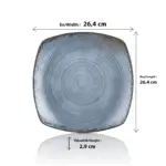Blue Nebula 3'lü Kare Tabak Seti, 26,4x26,4 cm - h.2,9 cm , Thermoset Melamin - Görsel 2