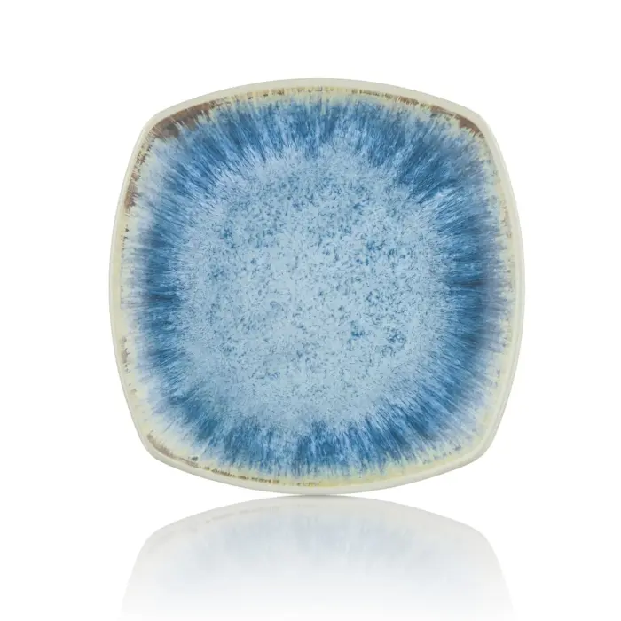 Blue Iris 3'lü Kare Tabak Seti, 26,4x26,4 cm - h.2,9 cm , Thermoset Melamin - Görsel 3