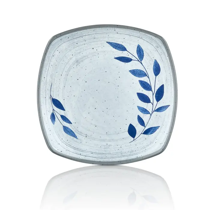 Selva Blu 3'lü Kare Tabak Seti, 26,4x26,4 cm - h.2,9 cm , Thermoset Melamin - Görsel 3