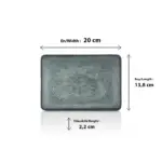 Green Minerra 6'lı Dikdörtgen Tabak Seti, 20x13,8 cm - h.2,2 cm , Thermoset Melamin - Görsel 2