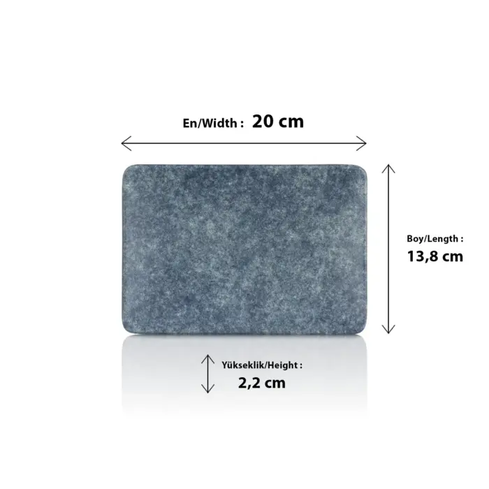 Velora Mist 6'lı Dikdörtgen Tabak Seti, 20x13,8 cm - h.2,2 cm , Thermoset Melamin - Görsel 2