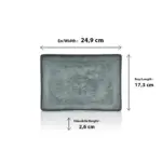 Green Minerra 3'lü Dikdörtgen Tabak Seti 24,9x17,3 cm - h.2,6 cm , Thermoset Melamin - Görsel 2