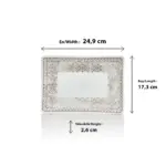 Old Ivory 3'lü Dikdörtgen Tabak Seti, 24,9x17,3 cm - h.2,6 cm , Thermoset Melamin - Görsel 2