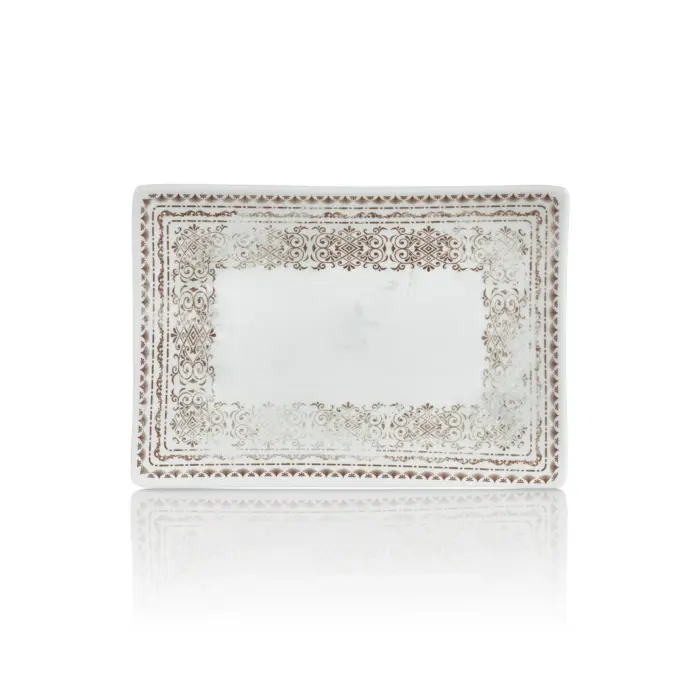 Old Ivory 3'lü Dikdörtgen Tabak Seti, 24,9x17,3 cm - h.2,6 cm , Thermoset Melamin - Görsel 4